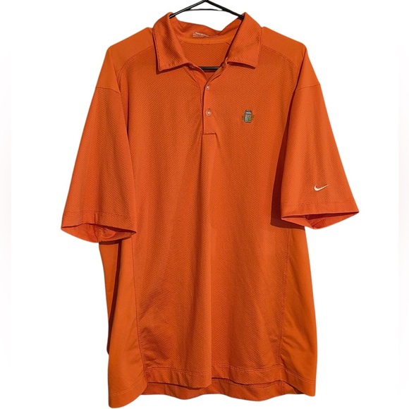 NIKE - MEN'S DRI-FIT ORANGE GOLF POLO - Picture 1 of 7